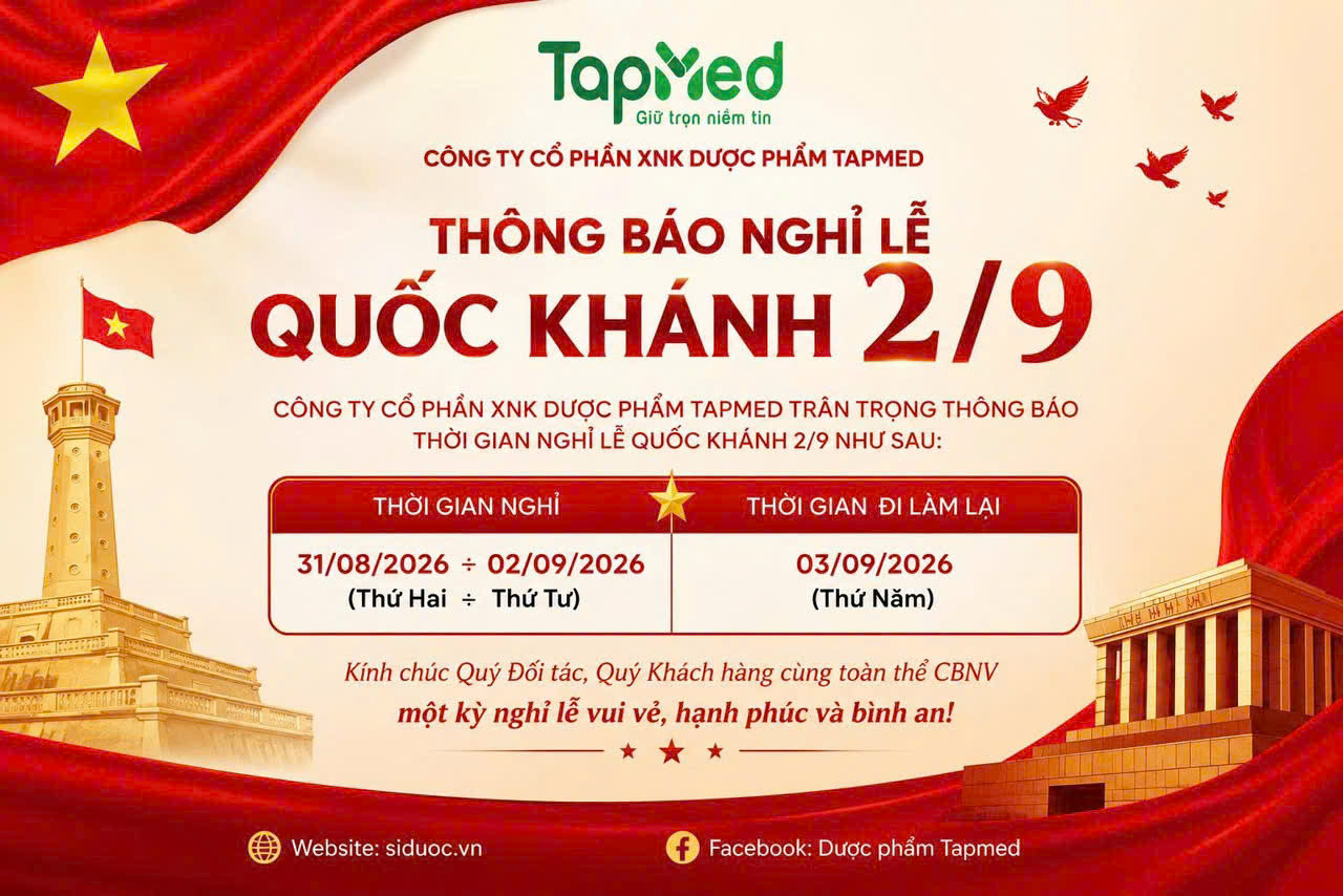 THÔNG BÁO NGHỈ LỄ QUỐC KHÁNH 2/9